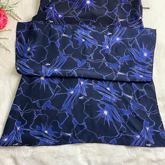 CLUB MONACO Blue Silk Maxi Dress, Size 2 - Picture 9 of 15